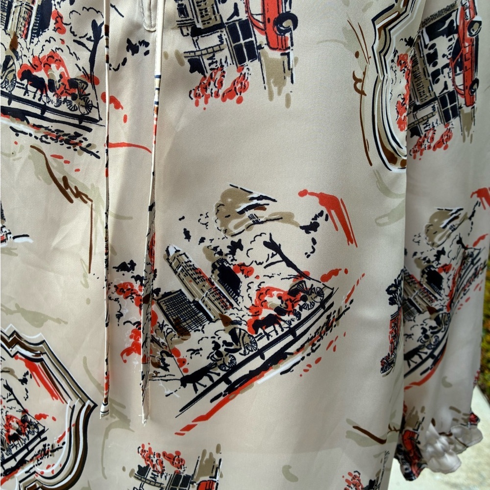 Charter Club NYC Printed Blouse Size Largr - Picture 7 of 12